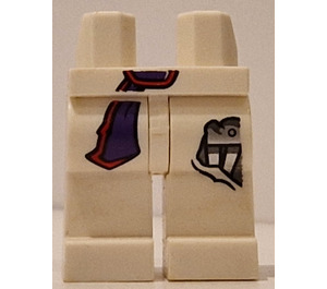 LEGO Hips and Legs with Dark Purple and Red Sash and Metal Plate (3815)