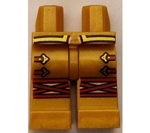 LEGO Hips and Legs with Gold Belt and Red Knee Wrappings (3815)