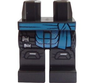 LEGO Hüften und Beine mit Knee Pads Dark Azure Sash (Nya) (3815)