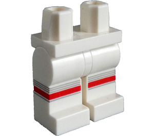 LEGO Hips and White Legs with Red Stripe (73200)