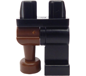 LEGO Hips with Black Left Leg and Brown Peg Leg (74330)