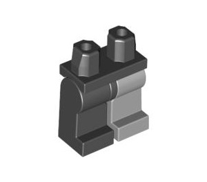 LEGO Hüften mit Medium Stone Links Bein und Schwarz Recht Bein (3815 / 73200)