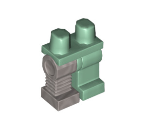 LEGO Hüften mit Sandgrün Links Bein und Rechts Flach Silber Roboter Bein (10679)