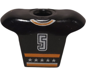 LEGO Hockey Player Jersey mit NHL Logo und 5 (47577)