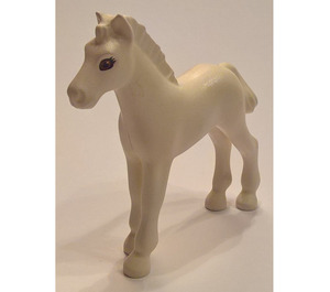 LEGO Horse - Foal with Brown Irises with Eyelashes
