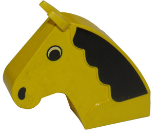 LEGO Caballo Cabeza 2 x 6 x 4.5 con Negro Mane (6244 / 82247)