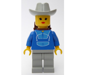 LEGO Horse Riding Female with Blue Jogging Suit Minifigure