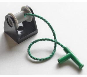 LEGO Slang Reel 2 x 2 Houder met Green String en Green Slang Nozzle