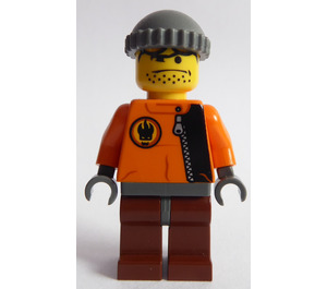 LEGO Hot Rod Fahrer im Orange Outfit Minifigur