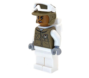 LEGO Hoth Rebel Trooper (Femmina) con Medium Dark Carne Testa e Zaino Minifigure