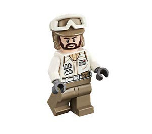 LEGO Hoth Rebel Trooper med Brun Skjegg Minifigur