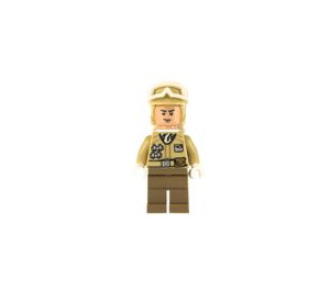 LEGO Hoth Rebel Trooper jossa Beige Kypärä ja Musta Chin Dimple Minihahmo