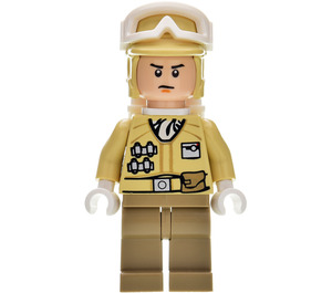 LEGO Hoth Rebel Trooper med Brungul Hjälm och Orange Chin Dimple Minifigur