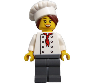 LEGO House ženský Chef s Dark Stone Šedá Nohy Minifigurka