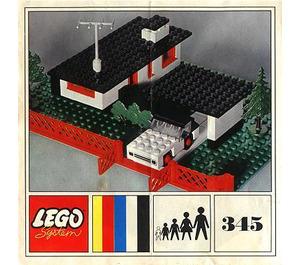 LEGO House met Mini Wiel Auto 345-1 Instructions