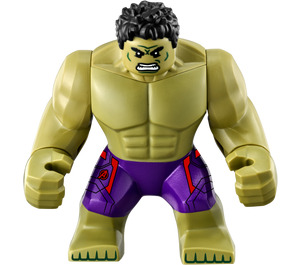 LEGO Hulk (Stor) med Dark Lilla Pants med Avengers logo Minifigur