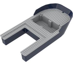 LEGO Hull 20 x 40 x 7 with Medium Stone Gray Top (20033 / 80698)