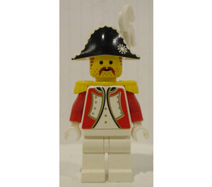 LEGO Imperial Bewachen Admiral mit Bicorne und Weiß Verdreifachen Feder Minifigur