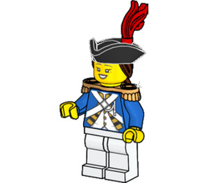 LEGO Imperial Soldier - Female Captain (Reddish Brown Haar) Minifigur
