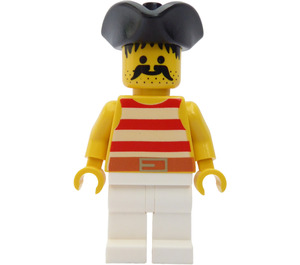 LEGO Imperial Trading Post Piraat met Rood en Wit Striped Shirt Minifiguur