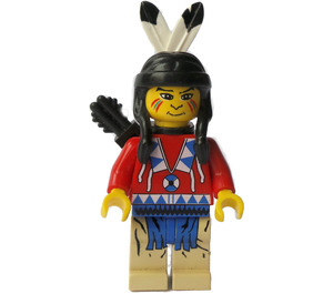 LEGO Indian mit rot Shirt und Quiver Minifigur