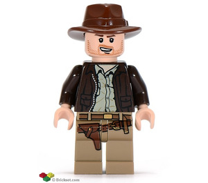 LEGO Indiana Jones с Open Устата Ухилете се Минифигурка