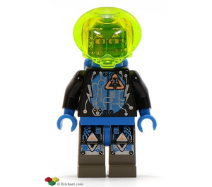 LEGO Insectoids mit Airtanks Minifigure Kopf mit Copper Glasses und Headset