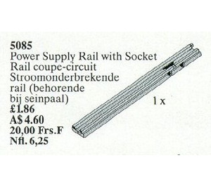 LEGO Insulating Track Plus Socket 12V (Isolating Rail) Set 5085