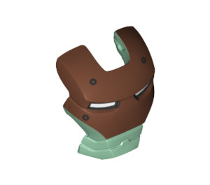 LEGO Iron Man Visor with Copper Face, White Eyes and Rivets (25504)