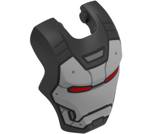 LEGO Iron Man Visor with War Machine Gray Face and Red Eyes (106177)