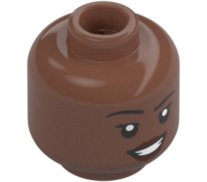 LEGO Ironheart MK2 Minifigure Head (Recessed Solid Stud) (1796 / 3626)