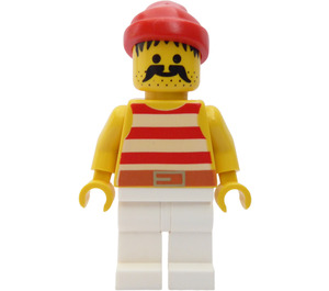 LEGO Island Pirat med Stor Bart Minifigur