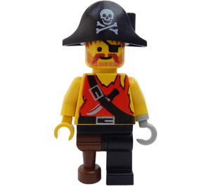 LEGO Islander Pirate met Bicorne met Wit Skull en Bones minifiguur