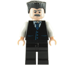 LEGO J. Jonah Jameson met Zwart Vest en Plat Top Haar Minifiguur