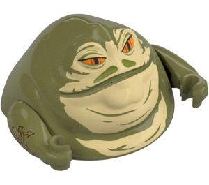 LEGO Jabba the Hutt Upper Body with Tan Face and Gray Wrinkles (3274)