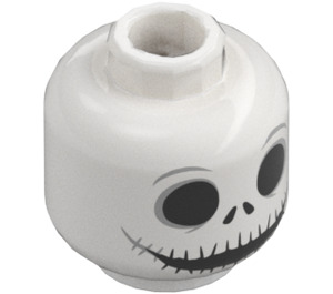 LEGO Jack Skellington Minifigure Head (Recessed Solid Stud) (3274)