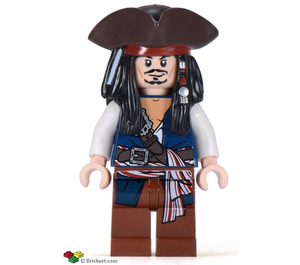 LEGO Jack Sparrow mit Tricorne und Blau Vest Minifigur