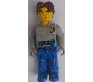 LEGO Jack Stone mit Licht Grau Rescue Jacke Minifigur