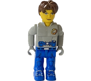 LEGO Jack Stone с Светлина Сив Rescue Яке Минифигурка