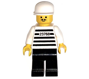 LEGO Jailbreak Joe in Striped Prison Suit with Black Legs Minifigure