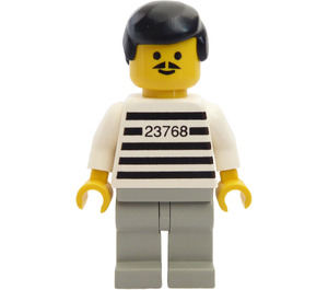 LEGO Jailbreak Joe in Striped Prison Suit with Light Gray Legs Minifigure