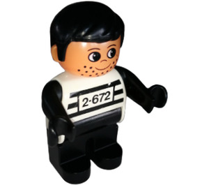 LEGO Jailbreak Joe with black arms Duplo Figure