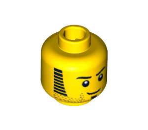 LEGO Jake Raines s Hnědá Bunda Hlava (Zapuštěný pevný cvoček) (94061 / 95426)