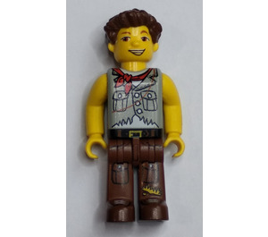 LEGO Jake with Brown Pants and Gray Shirt with Pockets Minifigure