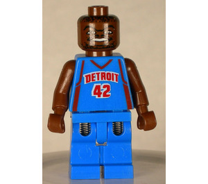 LEGO Jerry Stackhouse, Detroit Pistons, Road Uniform #42 Minifiguur