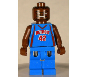 LEGO Jerry Stackhouse, Detroit Pistons, Road Uniform #42 Minifigure