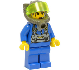 LEGO Jet with Transparent Neon Green Visor Minifigure