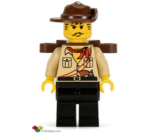 LEGO Johnny Thunder (desert) med Openable Rygsæk Minifigur