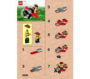 LEGO Johnny Thunder's Vliegtuig 5911 Instructions