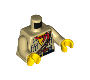LEGO Johnny Thunder (The Lego Movie - Dark Brown Straps, White Pupils) Minifig Torso (973 / 76382)